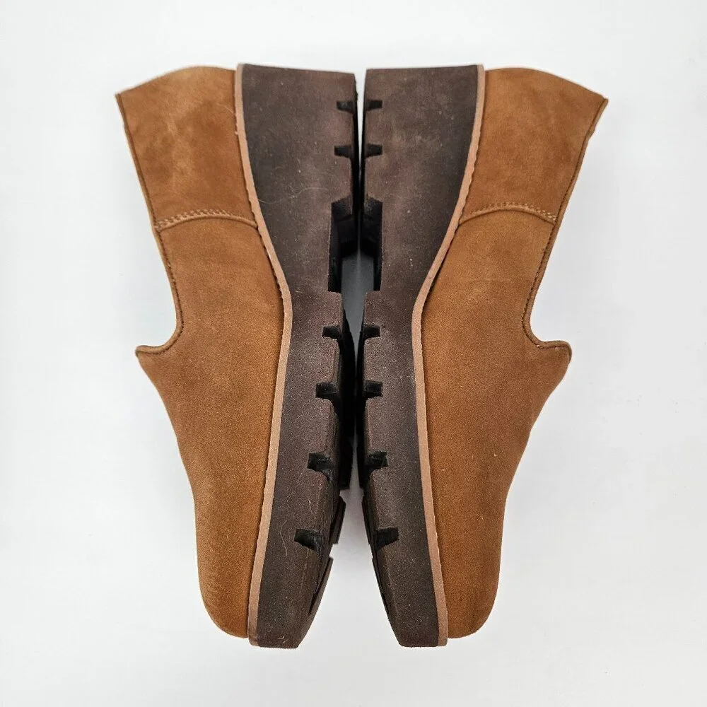 Vionic Brown Suede Willa Wedge Shoes‎ Arch Support Neutral Comfortable Lug Sole